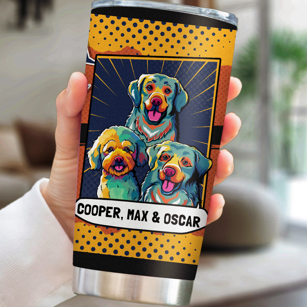The Dog Family Personalized Custom Tumbler - High - Quality, Long - Lasting Drinkware
