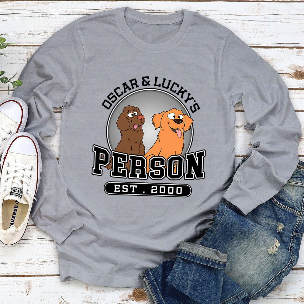 Customizable Personalized Long Sleeve Dog Lover T-shirt