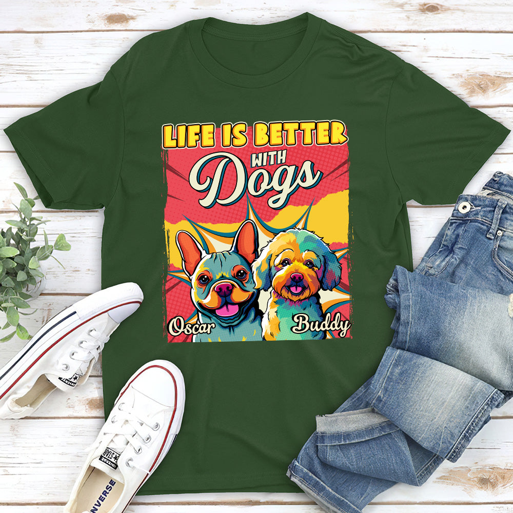 Unique Personalized Unisex Dog Popart T-shirt - Ideal Gift for Pet Lovers