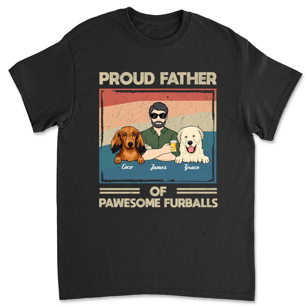 Proud Dog Dad - Customizable Unisex Personalized T-shirt