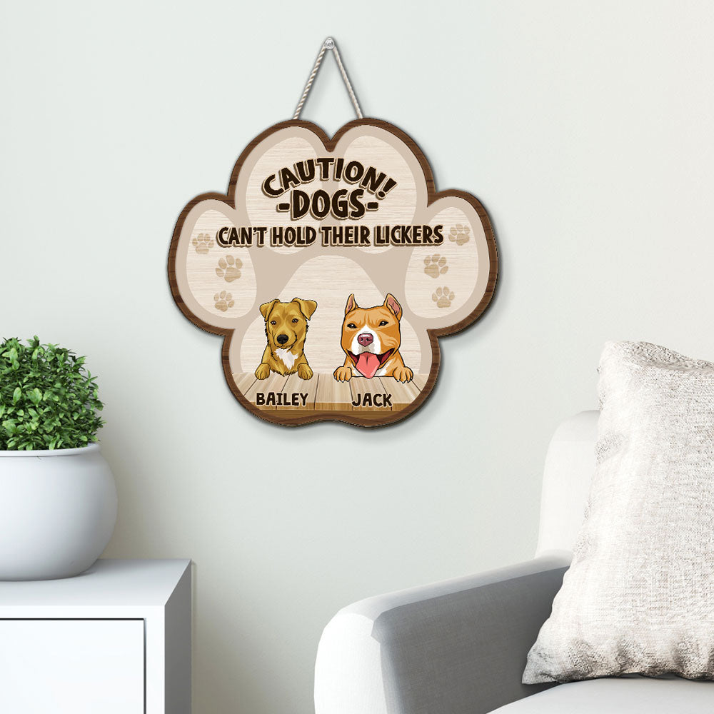 Personalized Custom Dog Licker Wood Sign - Ideal Home Decor