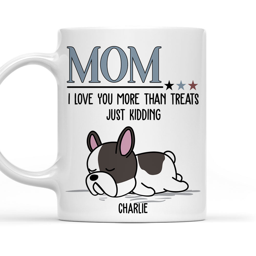 Personalized 'I Love You More Than Treats' Coffee Mug - Ideal Gift for Pet Lovers