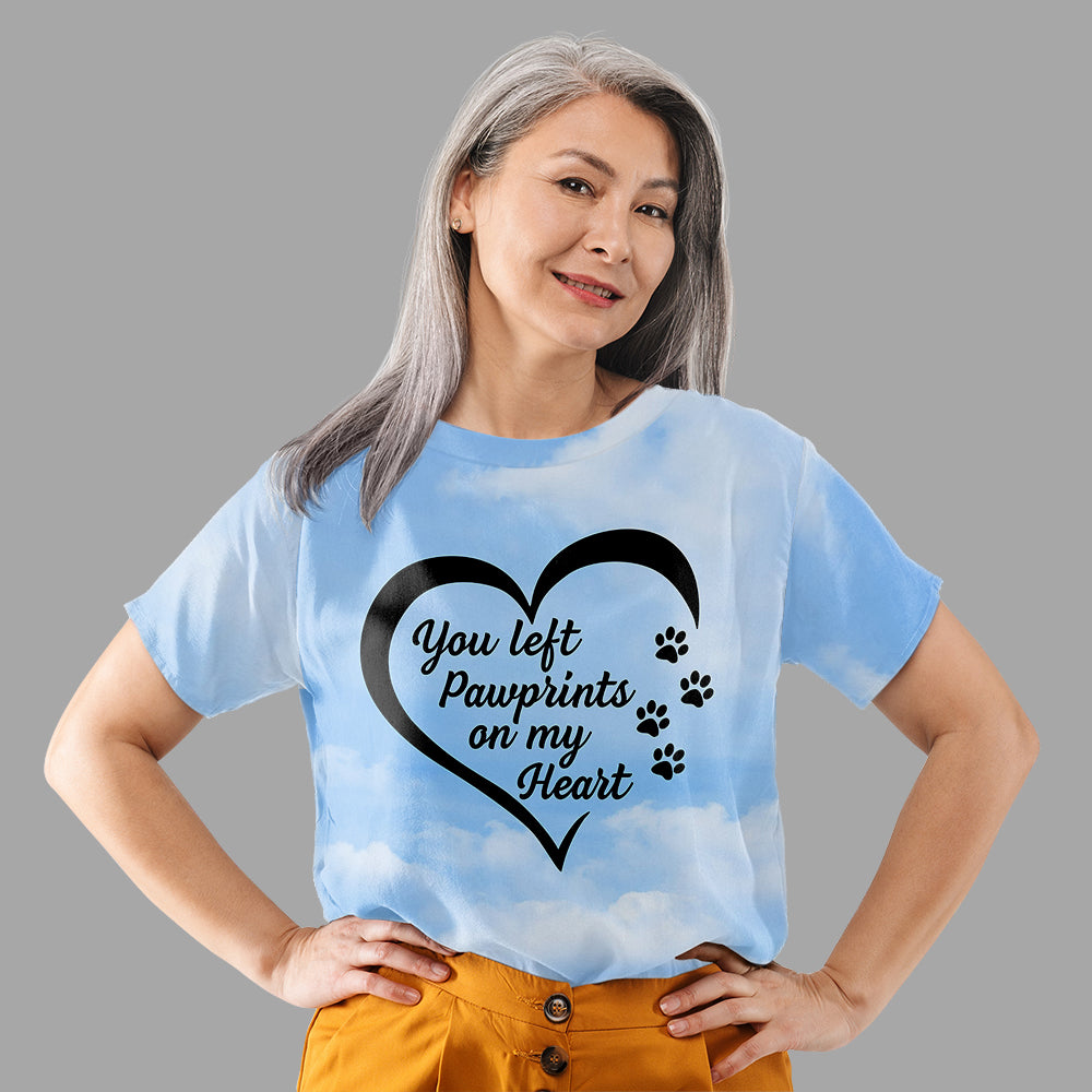 Personalized Pawprint All-over-print T-shirt - A Unique Gift for Loved Ones