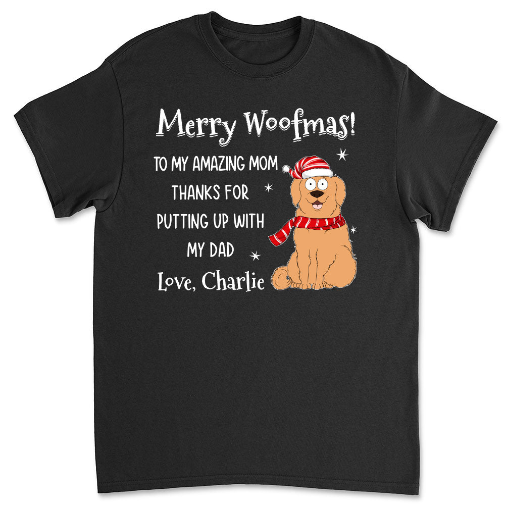 Personalized Unisex Christmas Dog T-shirt - Ideal Gift for Pet Lovers