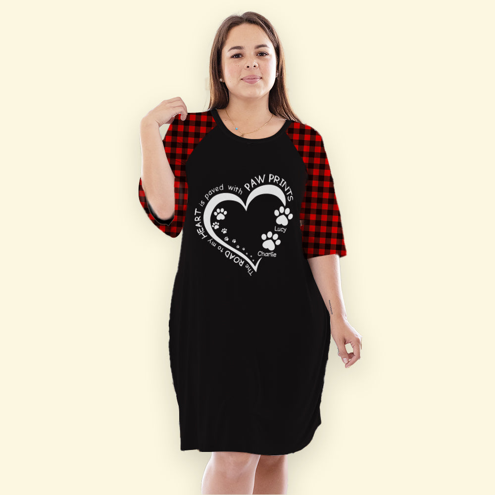 Personalized Paw Prints Custom Dress for Dog Moms