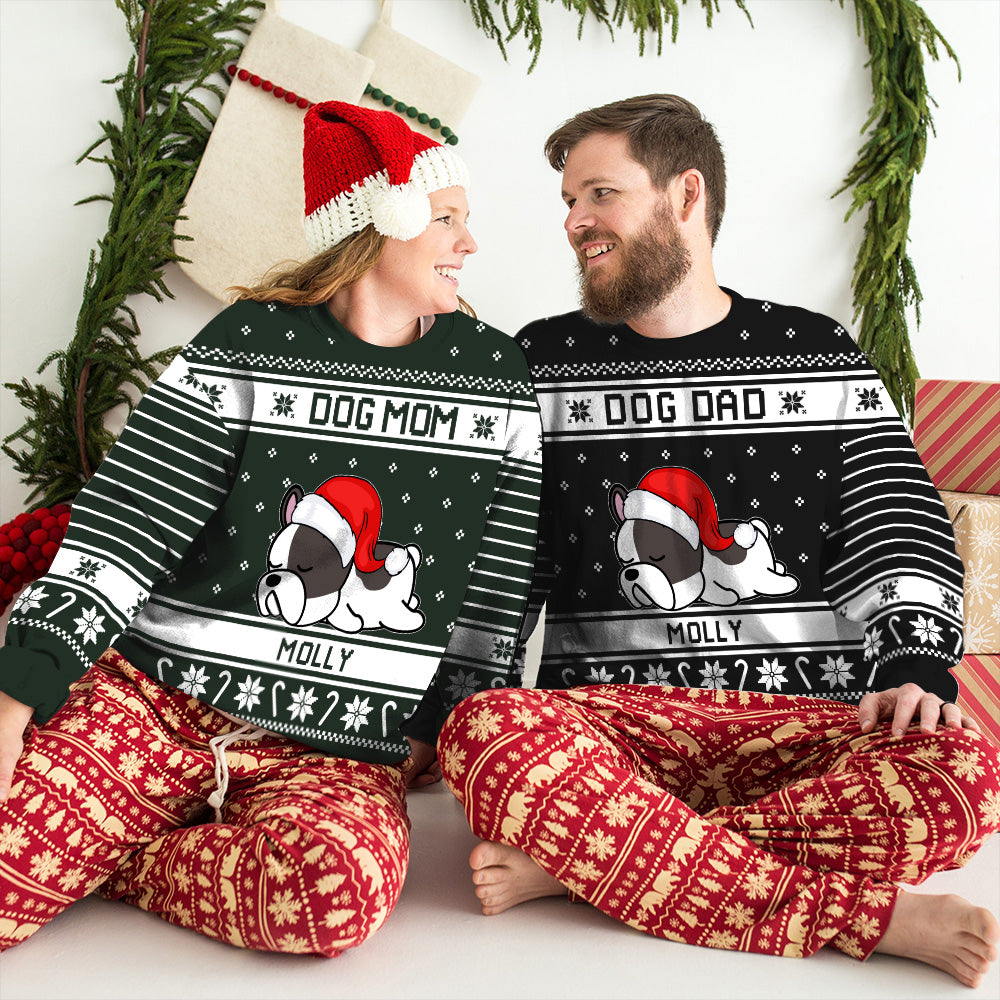 Customizable Festive Christmas All-Over-Print Dog and Cat Sweatshirt for Pet Lovers
