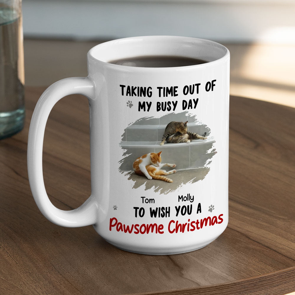 Personalized Custom My Busy Day Photo Coffee Mug - Unique Gift Idea
