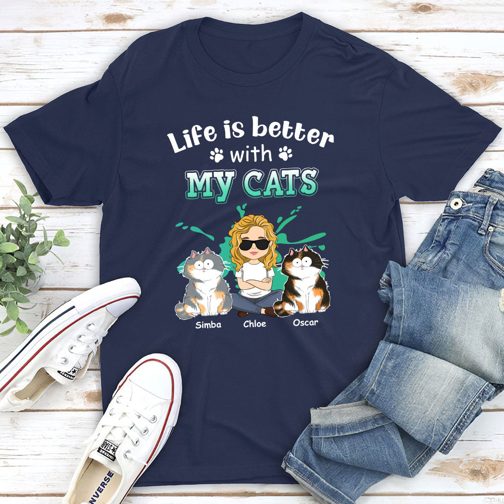 Funny Personalized Custom Unisex T-shirt: Life Is Better for Pet Lovers