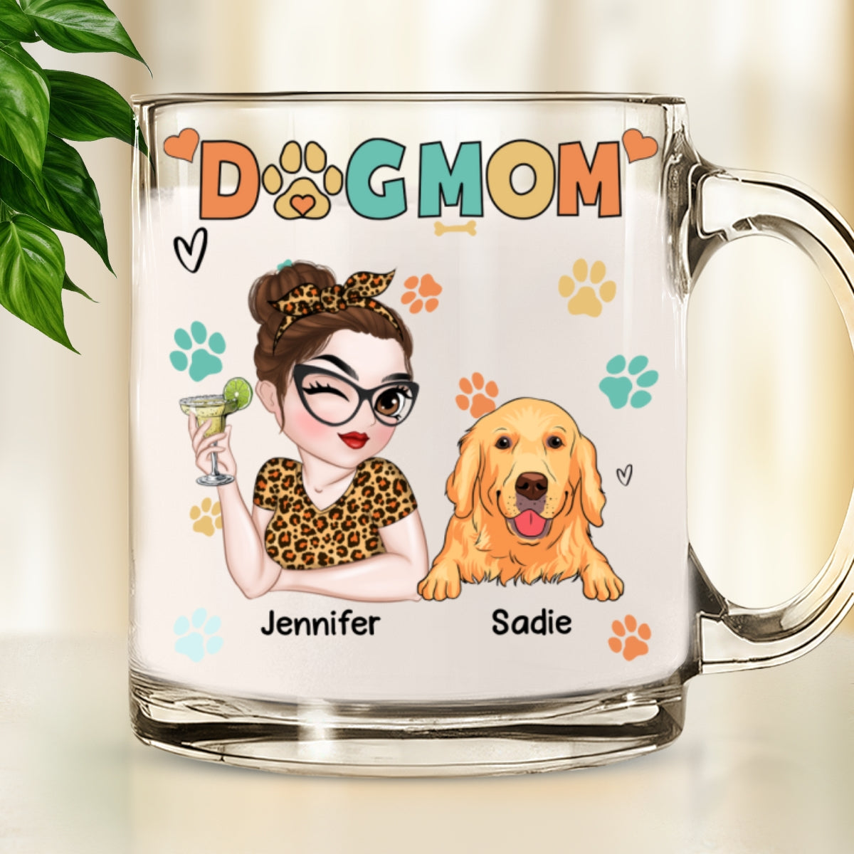 Personalized Custom Glass Mug for Dog Moms - A Lovely Keepsake