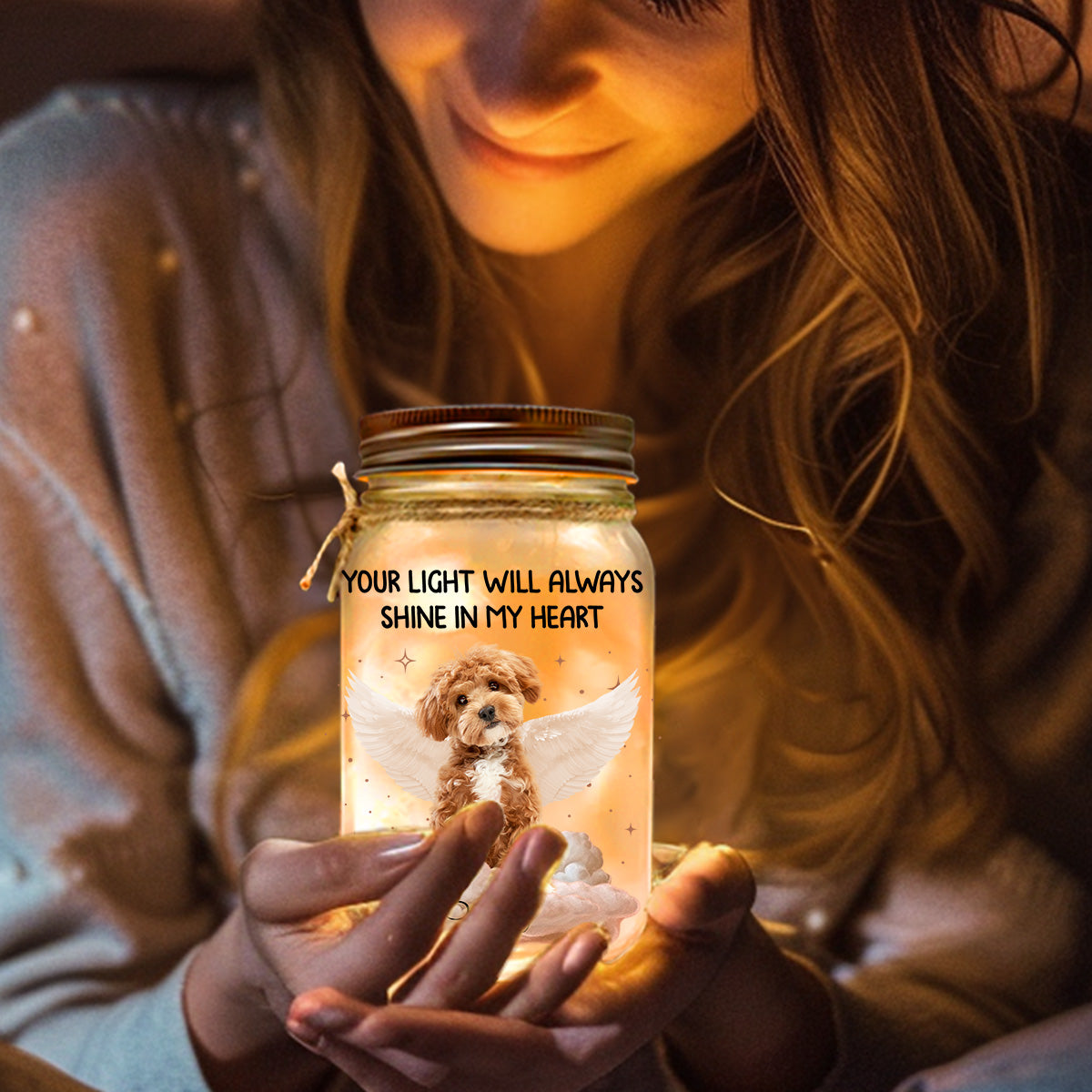 Forever in My Heart - Customizable Personalized Mason Jar Starlight Lamp