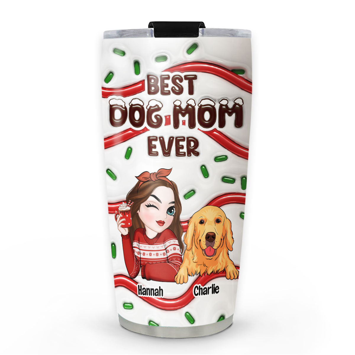 Personalized Custom 3D Inflated Effect Tumbler - The Best Gift for Dog Moms