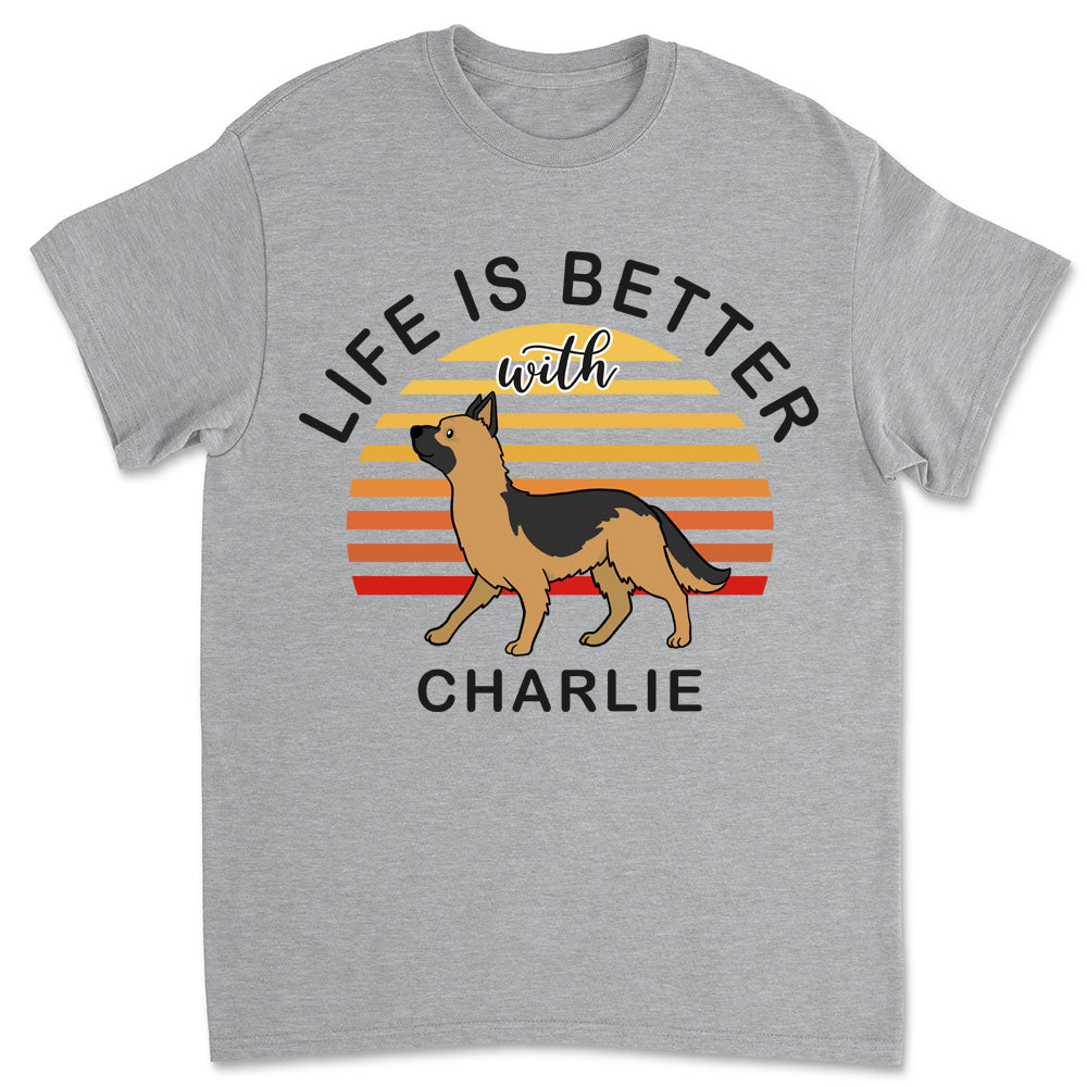 Customizable Unisex 'Life Is Better Dog Walking' T-shirt - Ideal Gift for Pet Lovers