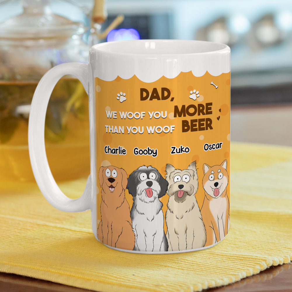 Personalized Woof-Inspired Custom Coffee Mug - More Than Just a Beer Companion