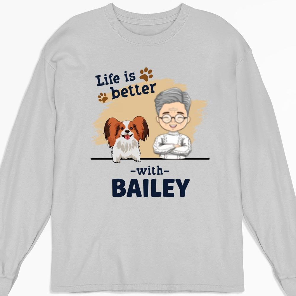 Exquisite Personalized Long Sleeve T-Shirt for Dog Dads