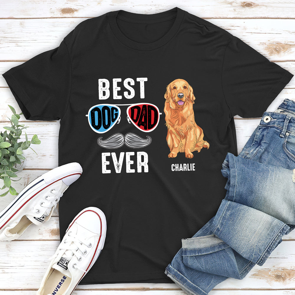 Top-Rated Personalized Unisex T-shirt: The Best Dog Dad Ever 2