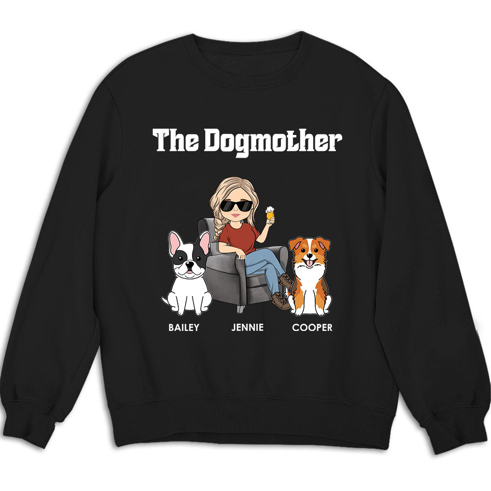 Customizable Cartoon Dog Parents Personalized Sweatshirt - Ideal Gift for Pet Lovers
