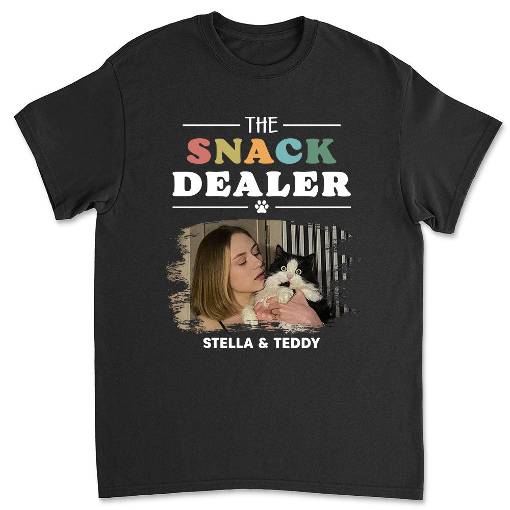 Customizable Unisex Pet Snack Dealer Photo T-shirt - Ideal Gift for Pet Lovers
