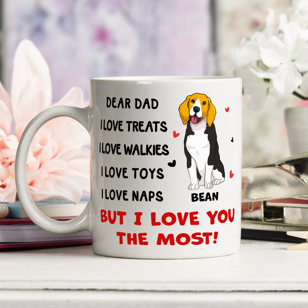 Top-Rated Personalized 'I Love You The Most' Custom Coffee Mug for Pet Lovers