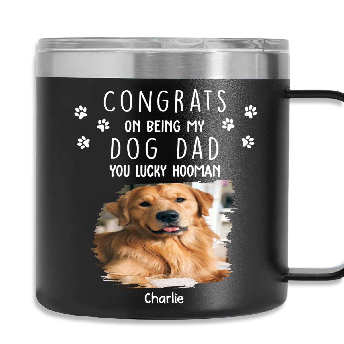 Personalized 14oz Stainless Steel Tumbler with Handle: A Thank - You Photo Keepsake