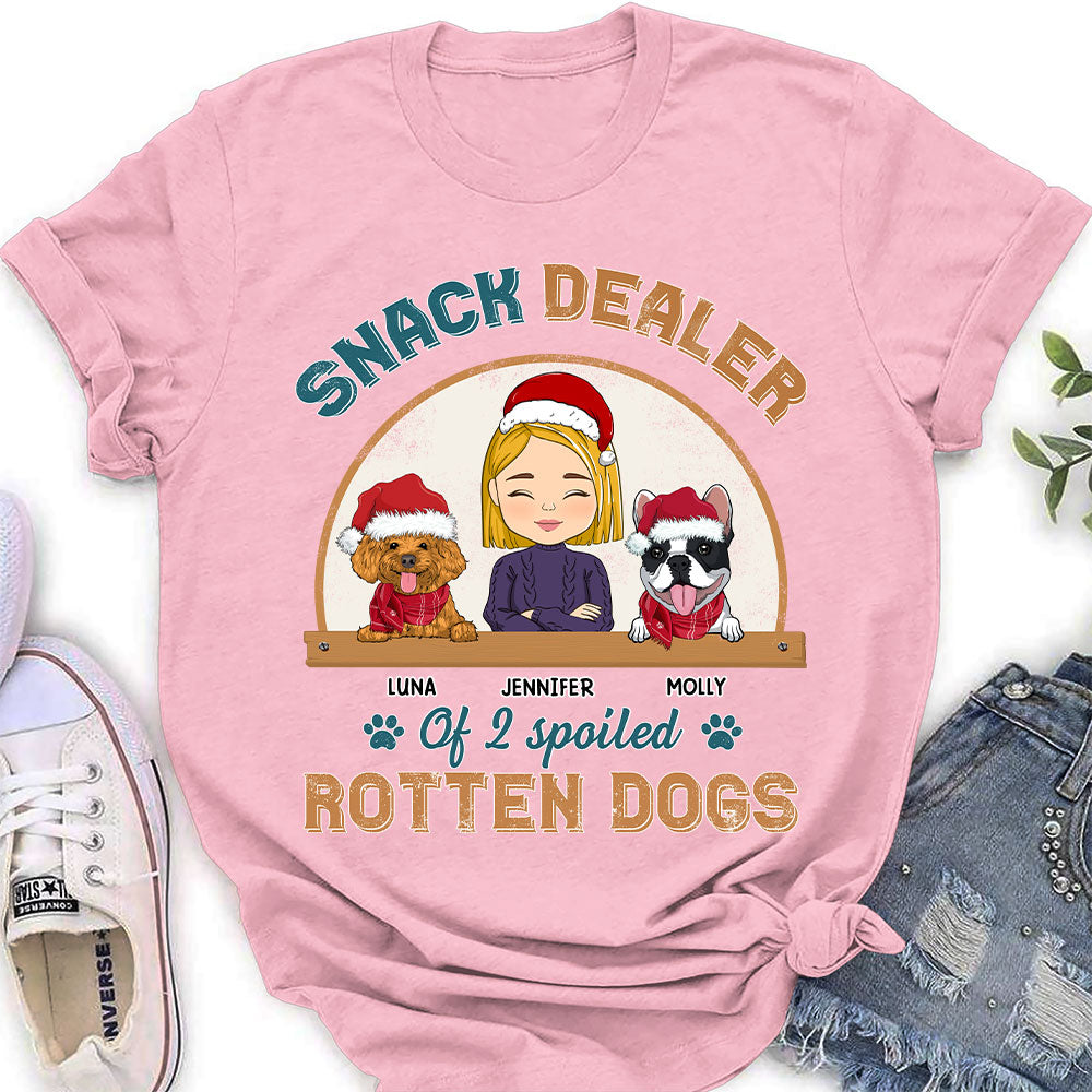 Personalized Custom Women's Dog Snack Dealer T-shirt - Ideal Gift for Pet Lovers