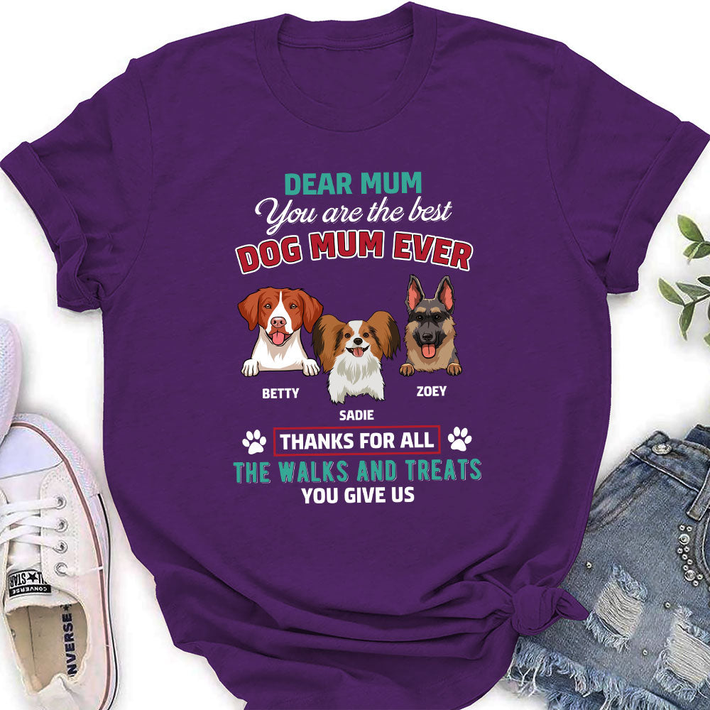 Personalized Custom Women's 'For All The Walks' T-shirt - Ideal Gift for Pet Lovers
