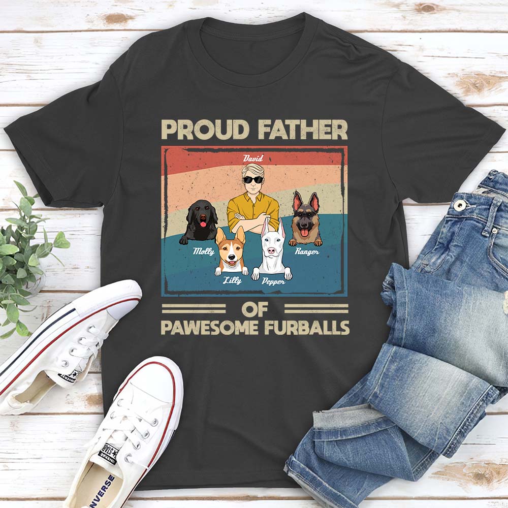 Proud Dog Dad - Customizable Unisex Personalized T-shirt