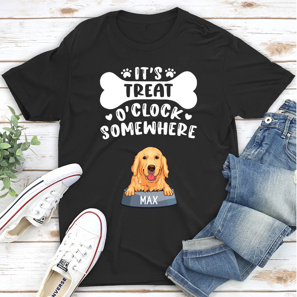 Treat O'clock - Customizable Unisex Personalized T - shirt for Pet Lovers