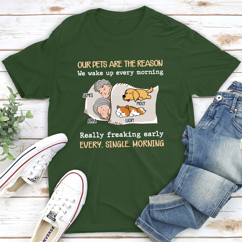 Personalized Custom Unisex My Pet Reason Couple 2 T-shirt - Ideal Gift for Pet Lovers
