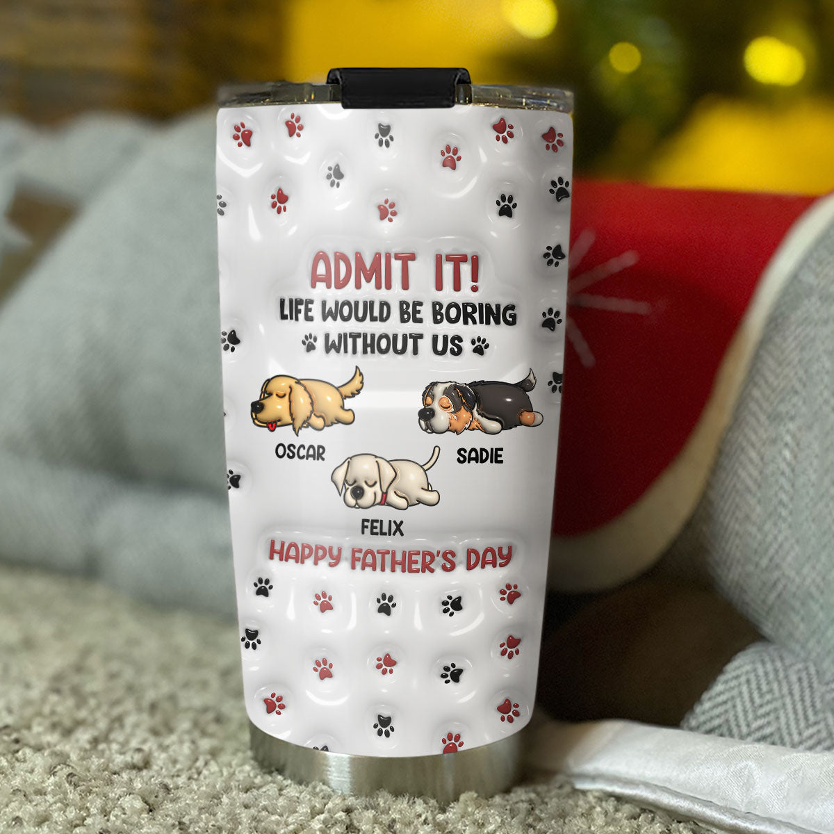 Admit It Paw - Customizable 3D Inflated Effect Personalized Tumbler