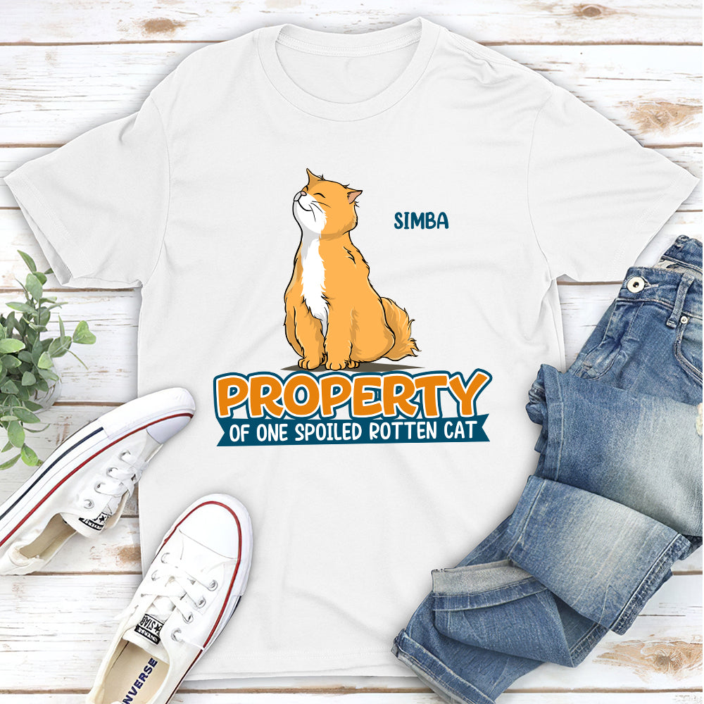 Spoiled Rotten Cats - Customizable Unisex Personalized T-shirt for Pet Lovers