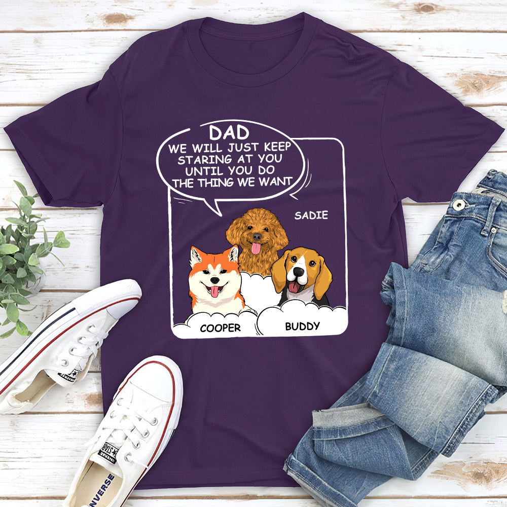 Personalized Custom Unisex Pet Lover T-shirt: Staring Until