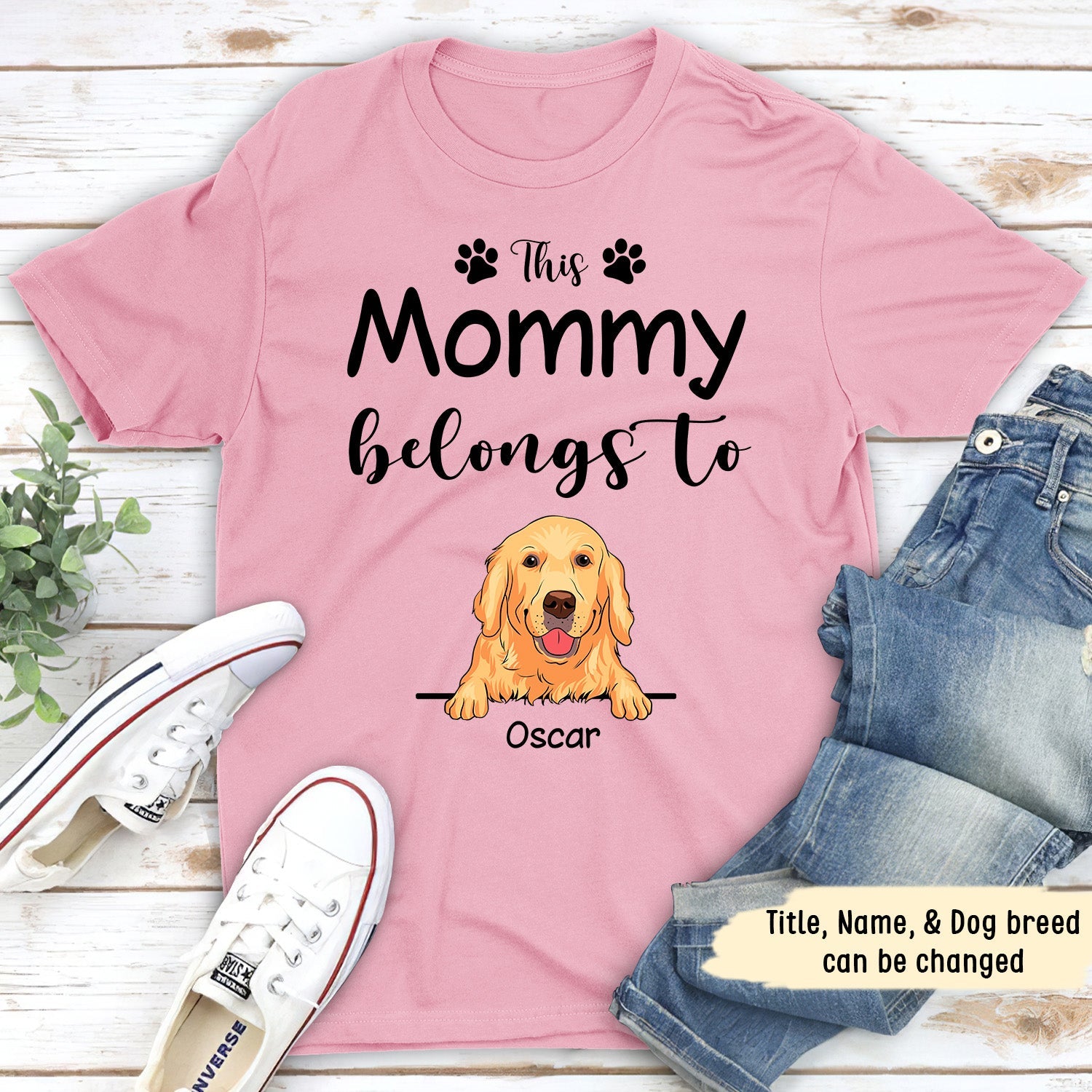 Personalized Unisex 'This Grandma Belongs to' T-shirt - Ideal Gift for Pet Lovers