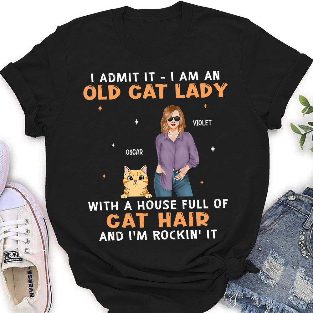 Personalized Unisex 'Rockin' Cat Lady Life' T-shirt - Ideal Gift for Pet Lovers