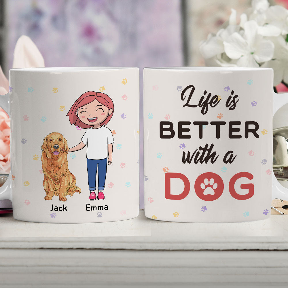 Personalized Custom Coffee Mug for a Better Life with Your Dog - Ideal Gift for Pet Lovers