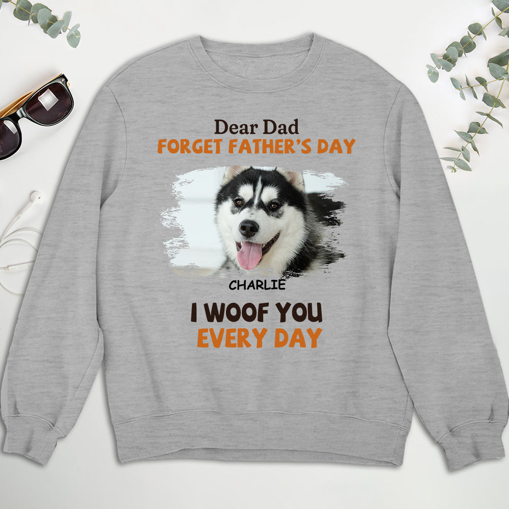 Daily Woof for Dad - Customizable Personalized Sweatshirt