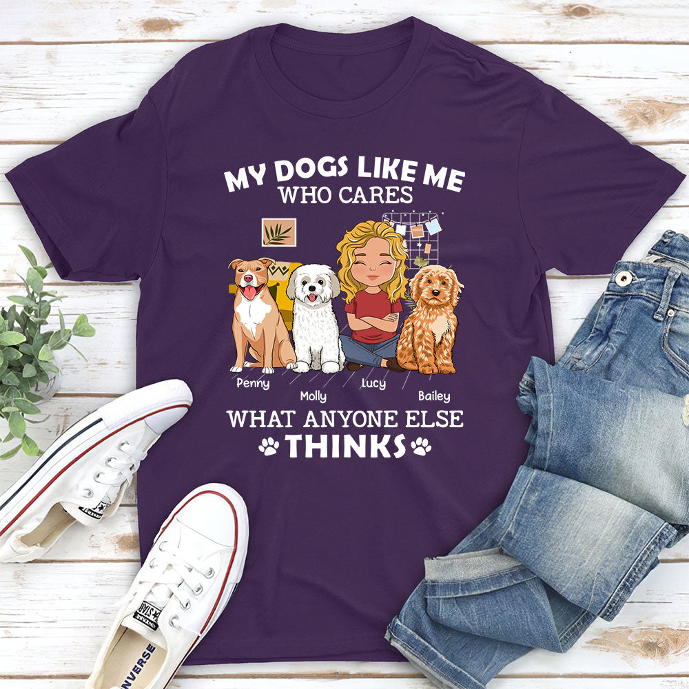 Personalized Unisex 'My Dog Loves Me' T - shirt for Pet Lovers