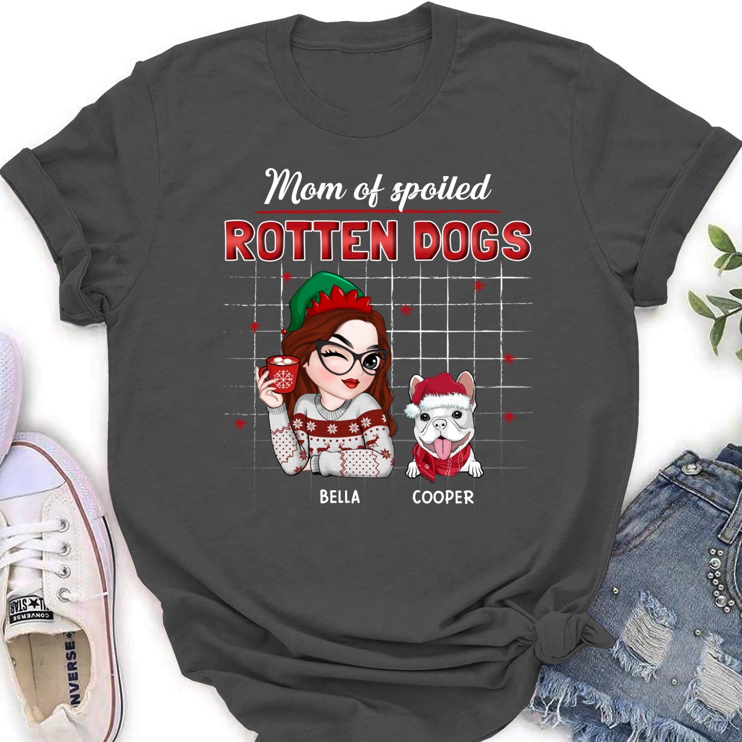 Best Dog Dad and Mom - Customizable Personalized Women's T-Shirt for Pet Lovers