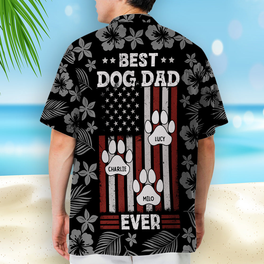 Customizable Hawaiian Shirt: Best Gift for Dog Dads with Paw Design