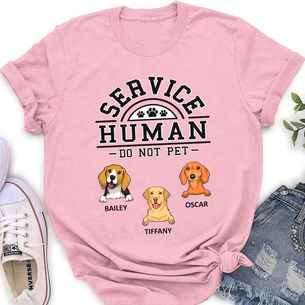 Customizable Women's Dog Service Human Logo T-shirt - Ideal Gift for Pet Lovers