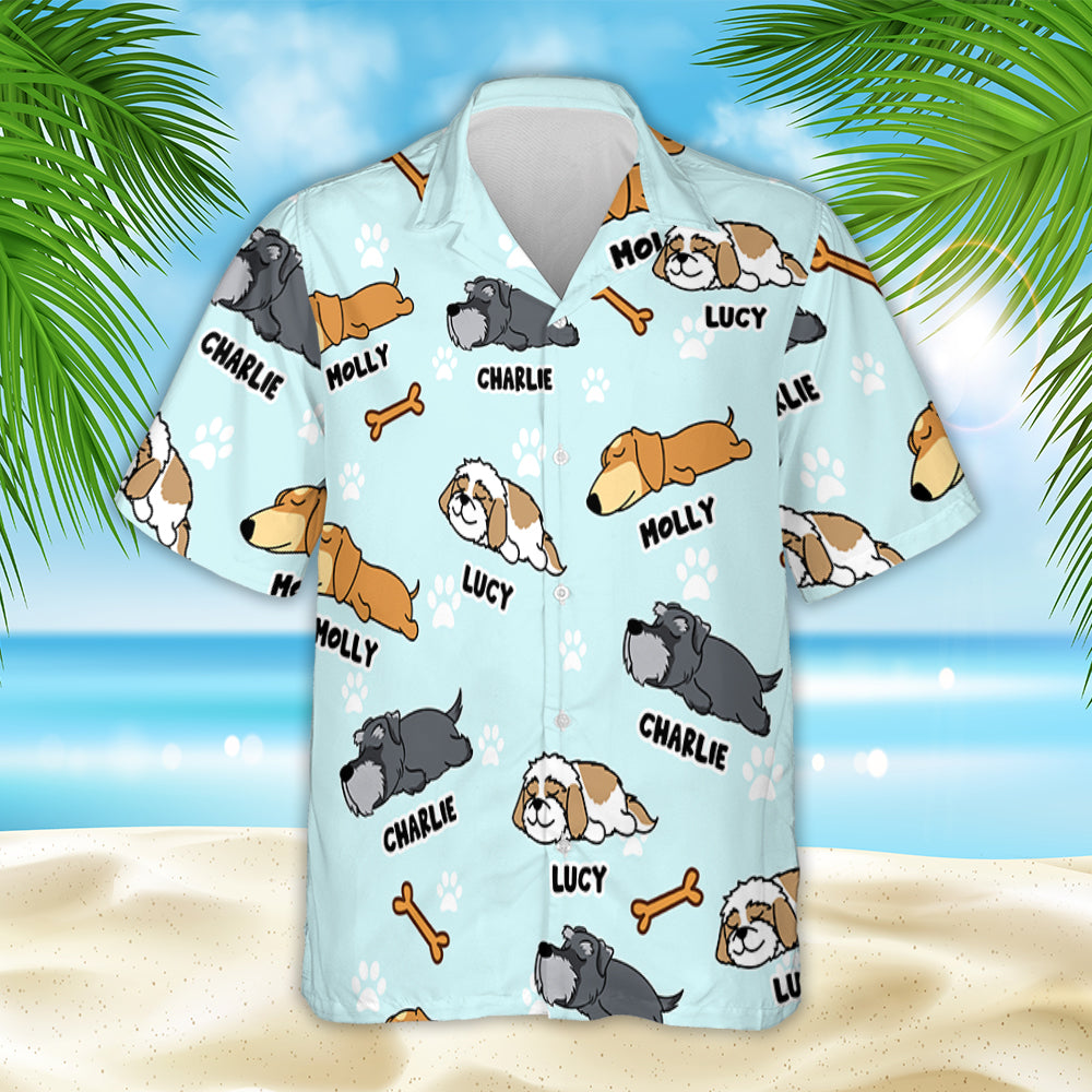 Personalized Baby Blue Hawaiian Shirt for Pet Lovers