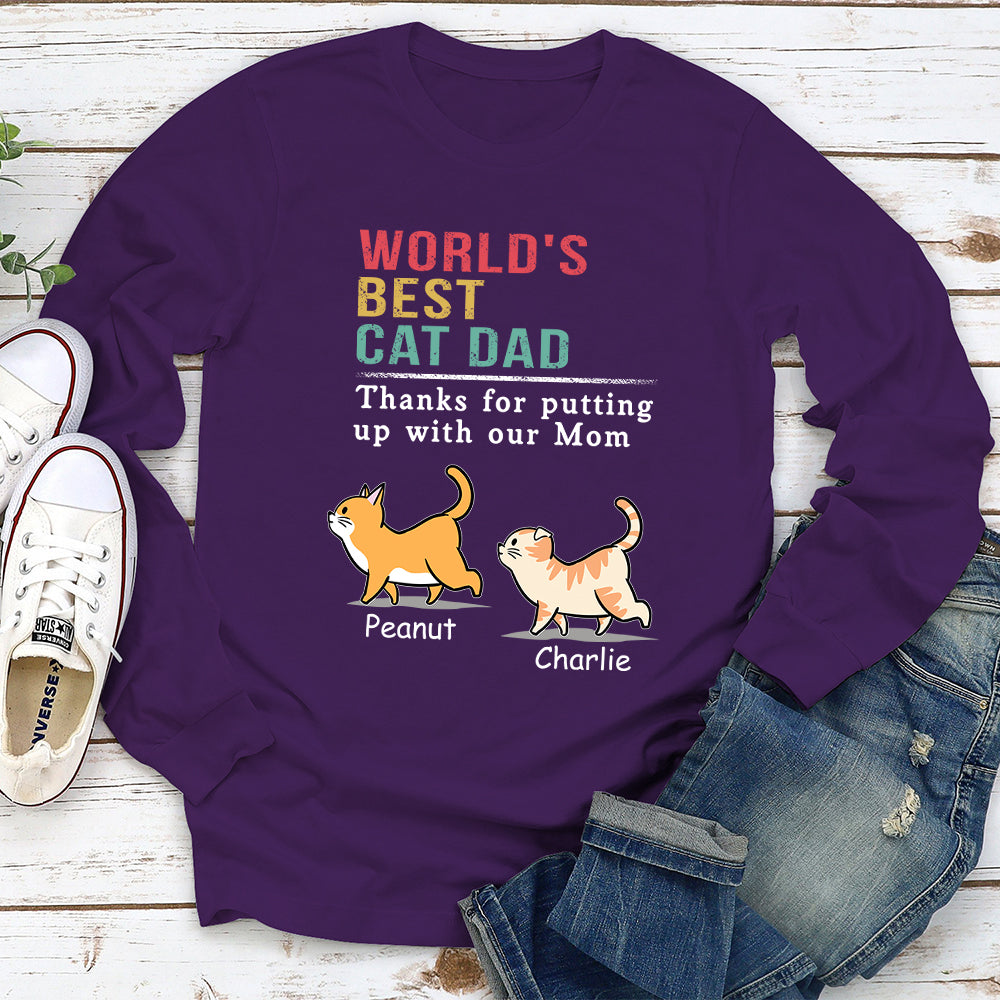 Customizable Cat Enduring Mom Long Sleeve T - shirt for Pet Lovers