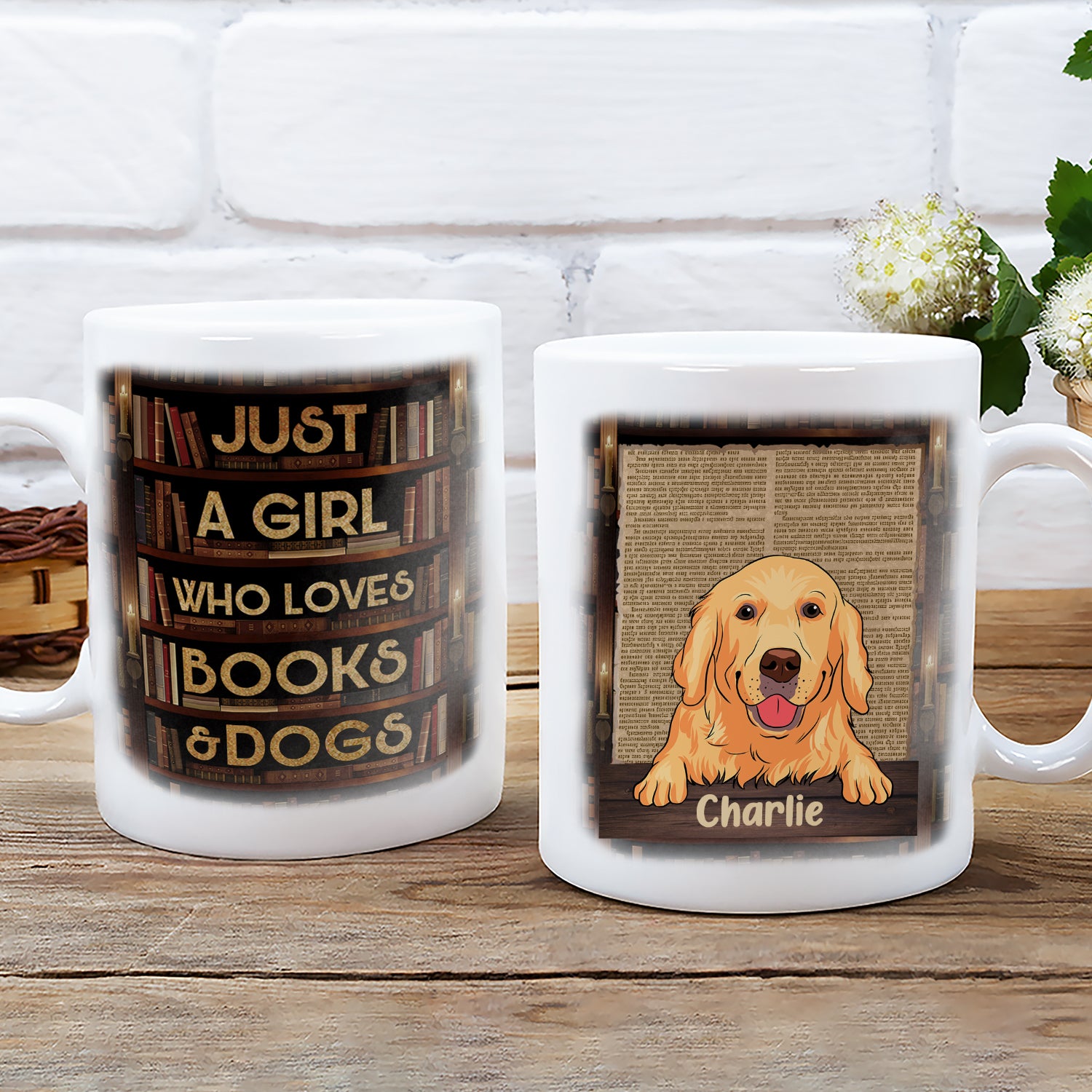 Just A Girl - Customizable Personalized Coffee Mug for Pet Lovers