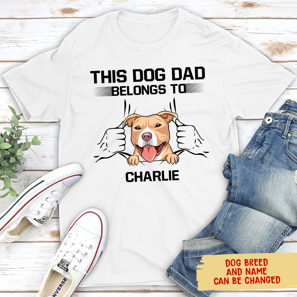 Personalized Unisex Dog Dad Tribute T-shirt - Ideal Gift for Pet Lovers