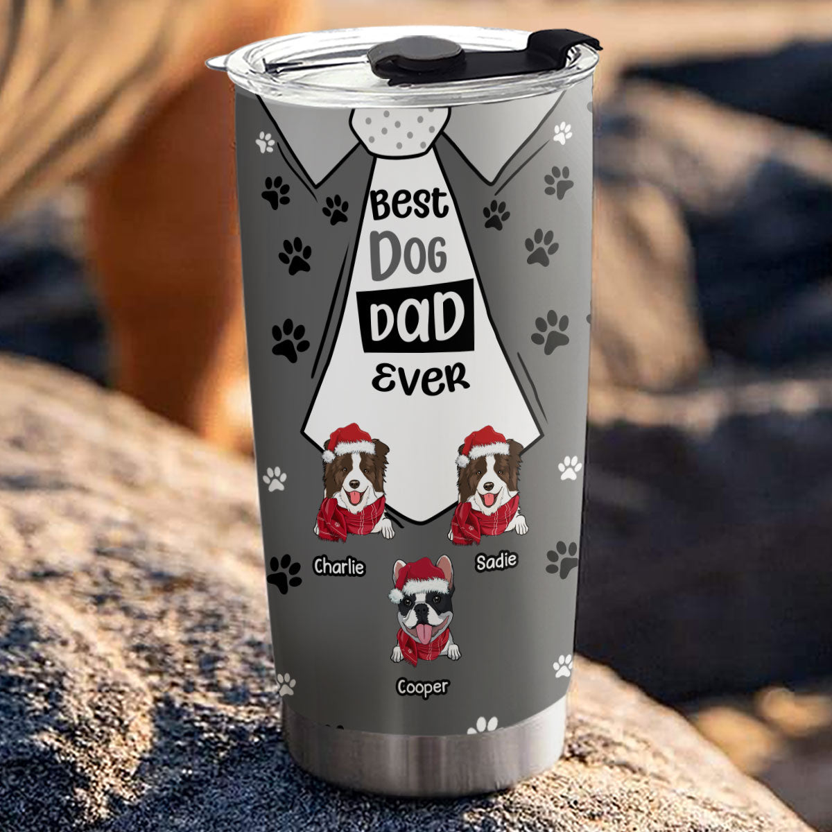 Personalized 'We Love You Best Dog Dad' Custom Tumbler - Ideal Gift
