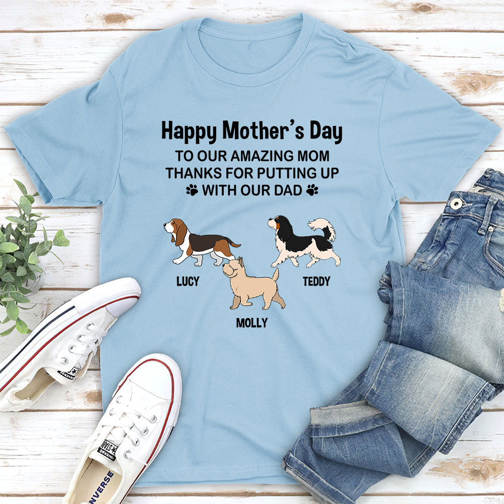 Personalized Custom Unisex 'Thanks For Putting Up' T-shirt for Pet Lovers