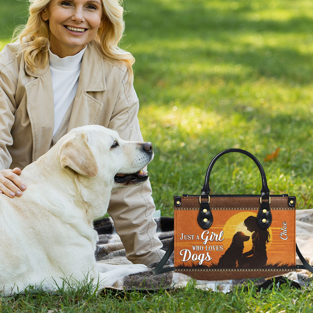 Personalized Custom Leather Bag - A Perfect Gift for Dog - Loving Girls