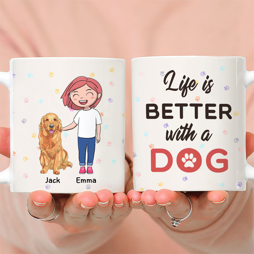 Personalized Custom Coffee Mug for a Better Life with Your Dog - Ideal Gift for Pet Lovers