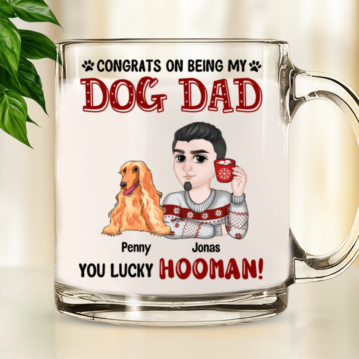 Personalized Custom Glass Mug for Dog Moms and Dads - A Congratulatory Keepsake