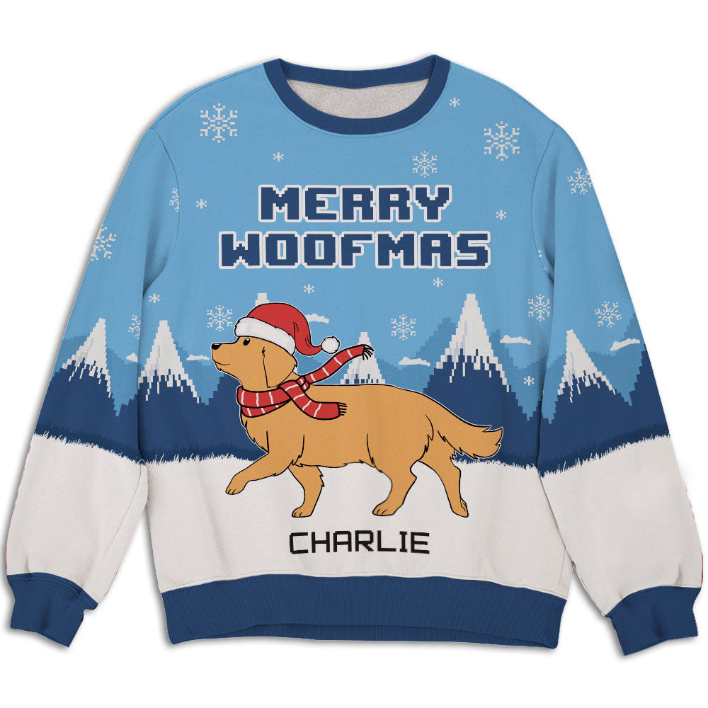 Personalized Merry Christmas Dog All-Over-Print Unisex Sweatshirt