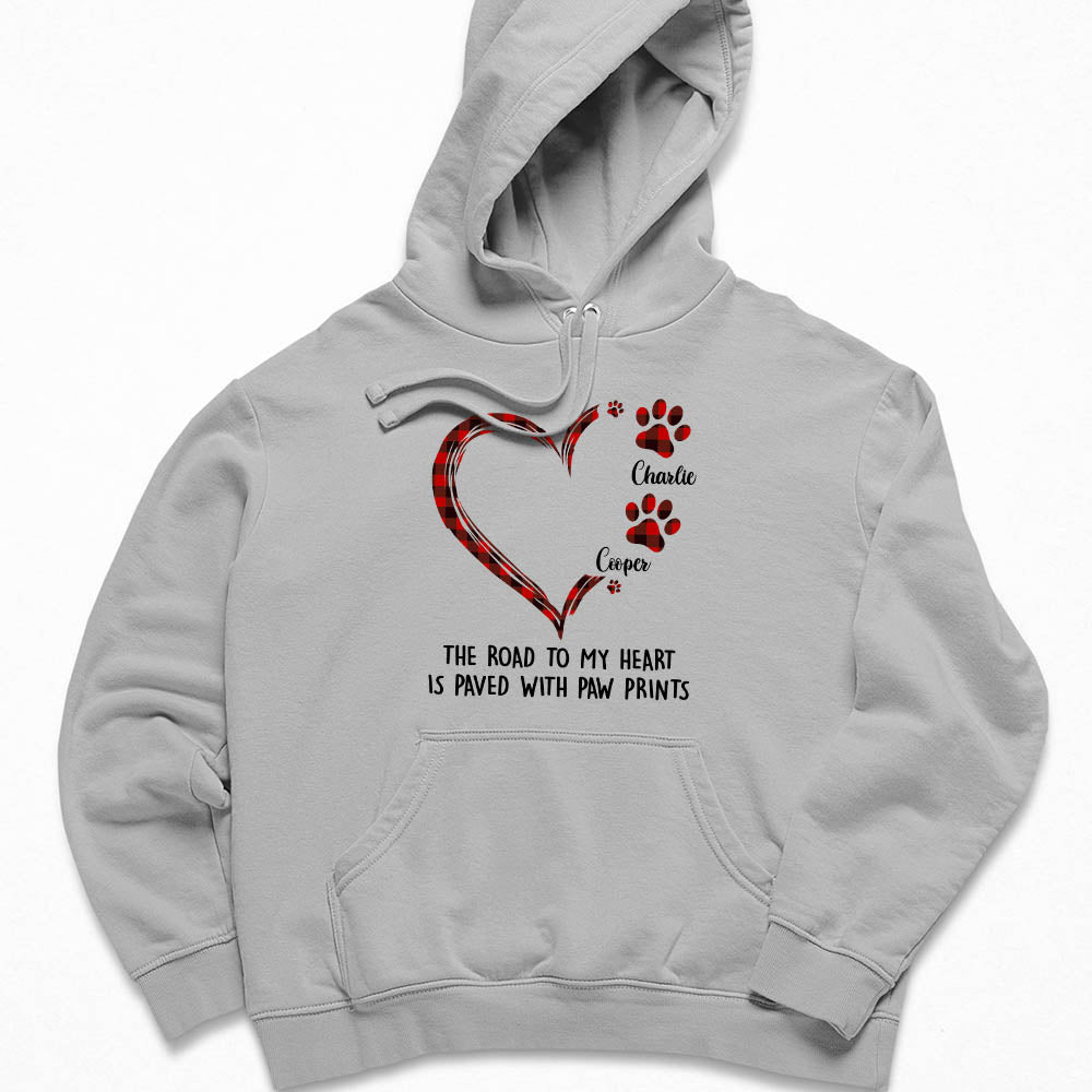 Personalized Road To Heart Pattern Custom Hoodie - Ideal Gift for Pet Lovers
